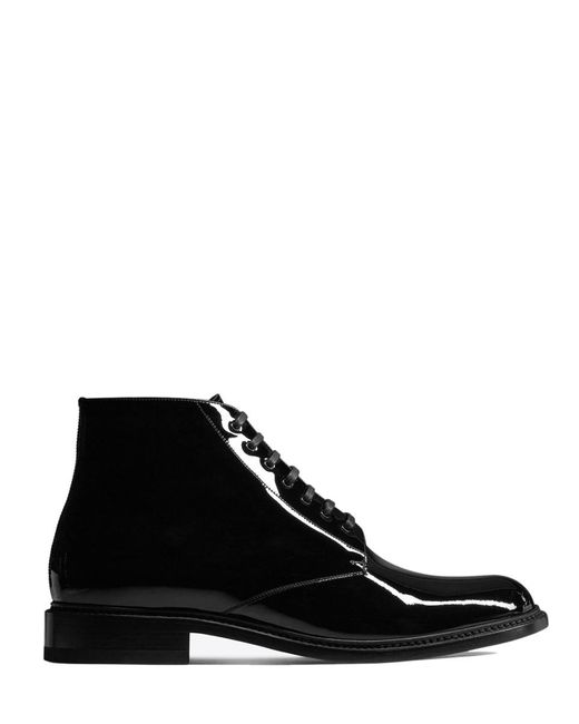 Saint Laurent Black Vaughn Ankle Leather Boots for men