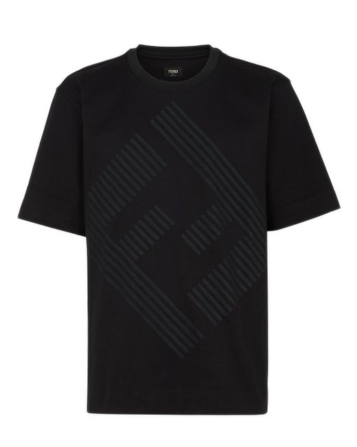 Fendi Black T-shirt Shadow for men