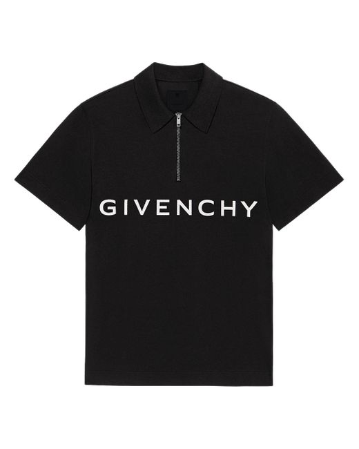 Givenchy Black Polo Con Zip Archetype for men