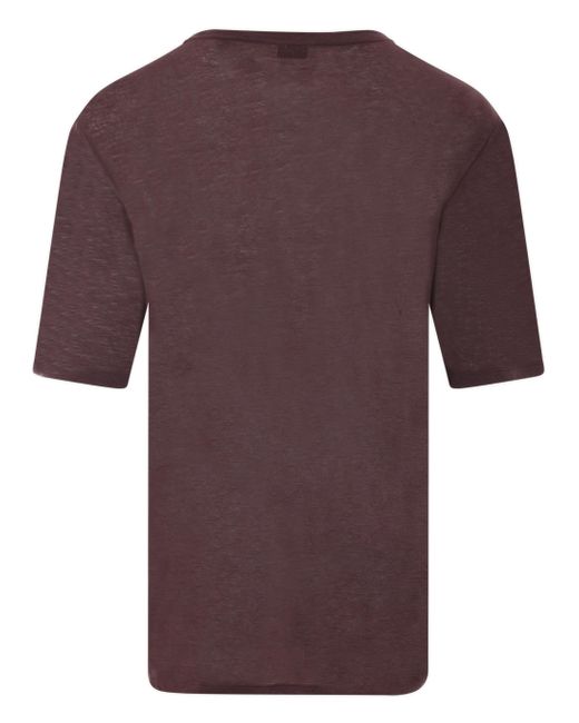 Saint Laurent Purple T-shirt Girocollo for men