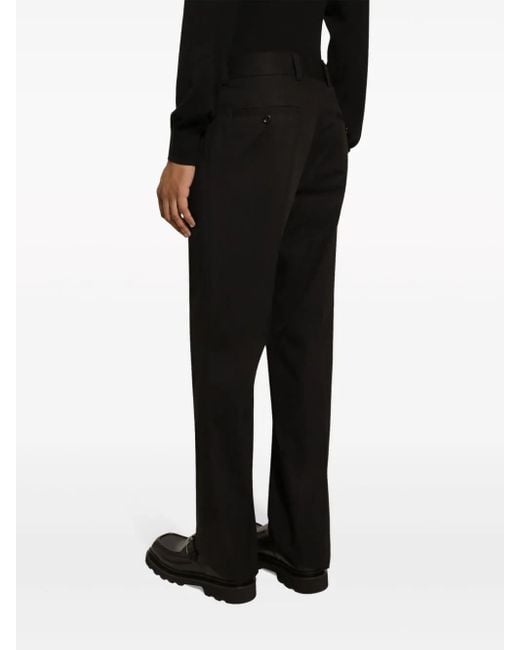 Dolce & Gabbana Black Pantalone Sartoriale In Cotone for men