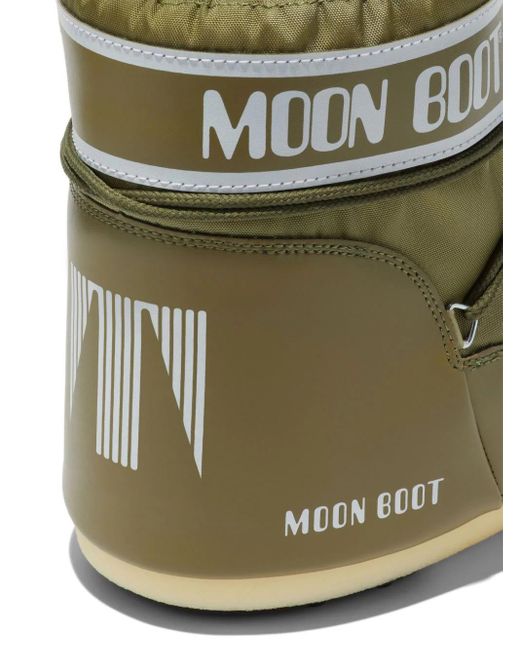 Moon Boot Green Icon Low Lace-up Shell Boots
