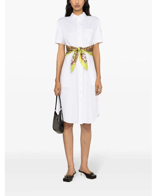 Moschino White Midi Shirt Dress