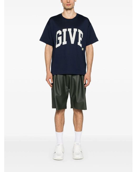 T-shirt college dalla vestibilità boxy in cotone di Givenchy in Blue da Uomo