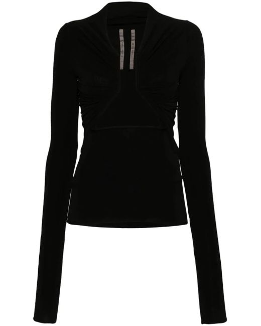 Rick Owens Black Top With Cut-Out Detail