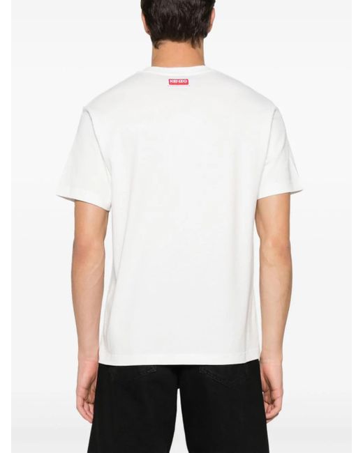 KENZO White T-shirt Tiger Varsity for men