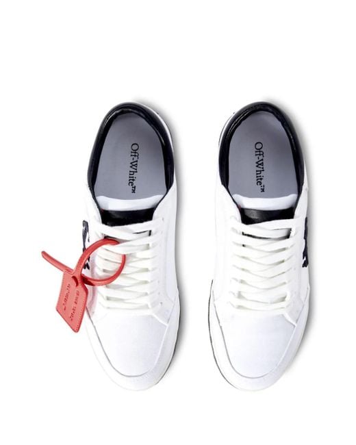 Off-White c/o Virgil Abloh Red Off- Low Vulcanized Canvas Sneakers for men