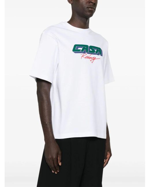 Casablancabrand White Casa Racing 3d T-shirt for men