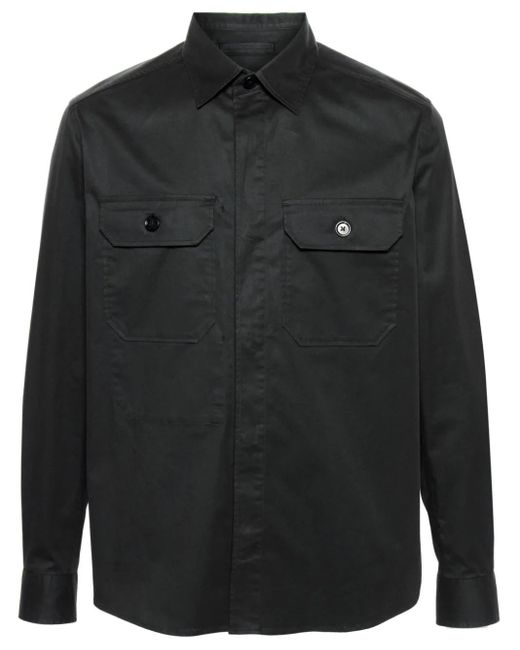 Zegna Black Camicia Con Tasche for men