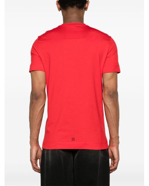 T-shirt con stampa dragon di Givenchy in Red da Uomo