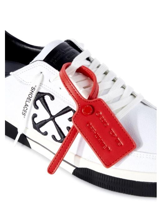 Sneaker Low Vulcanized In Tela di Off-White c/o Virgil Abloh in Red da Uomo
