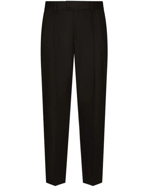 Dolce & Gabbana Black Pantalone Sartoriale In Cotone for men