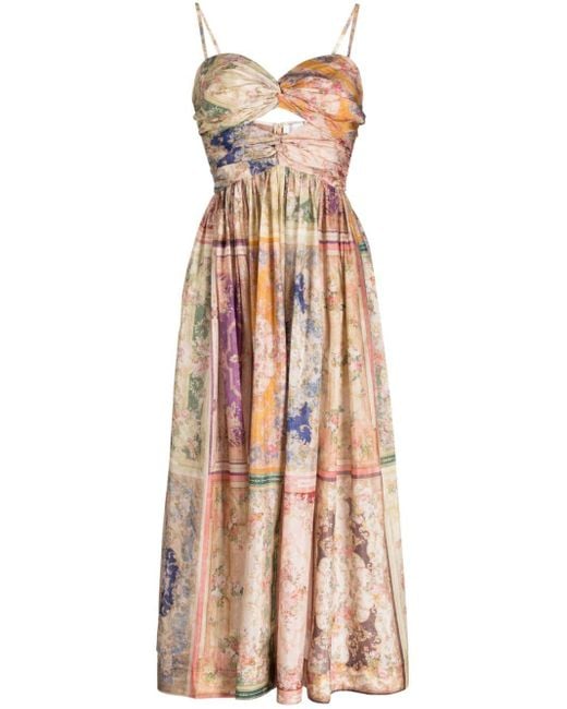 Zimmermann Multicolor August Midi Dress