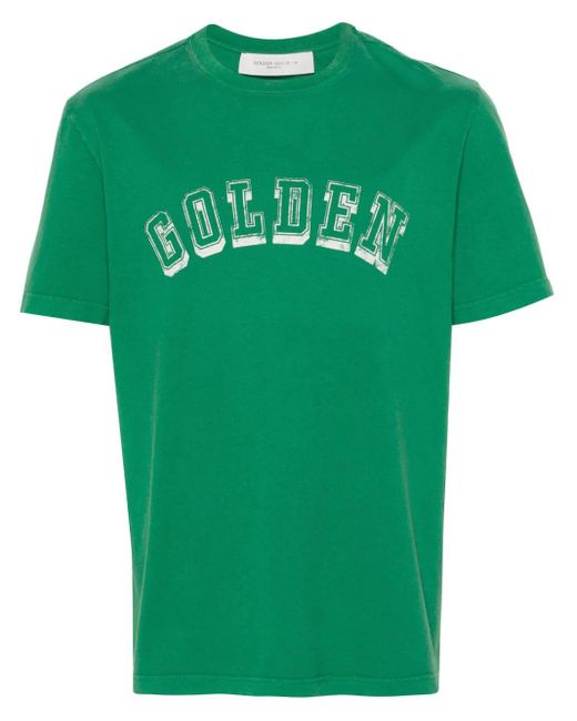 T-SHIRT LOGO di Golden Goose Deluxe Brand in Green da Uomo