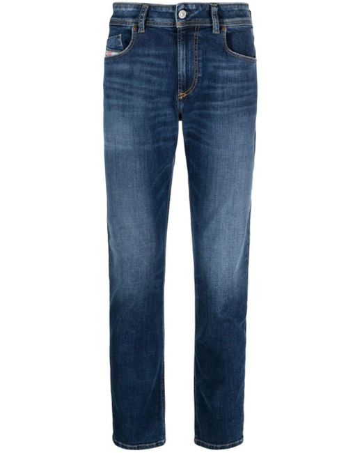 DIESEL Blue Sleenker Low-rise Skinny Jeans for men