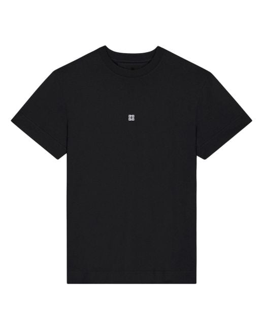 Givenchy Black T-shirt Slim Con Ricamo 4g for men