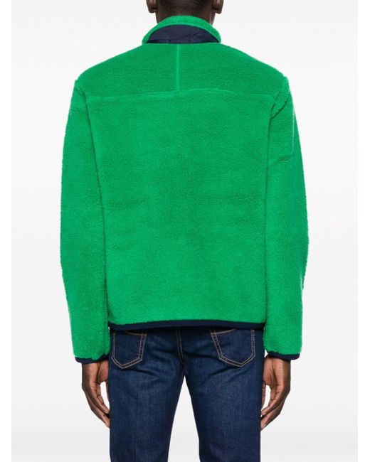 Polo Ralph Lauren Green Logo-patch Fleece Jacket for men