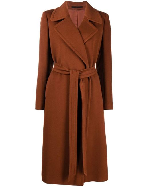 Tagliatore Molly Belted-waist Trench Coat in Brown | Lyst UK