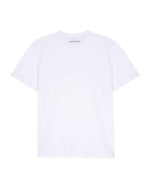 Woolrich White Graphic-print Cotton T-shirt for men