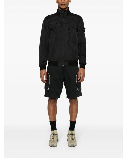 Stone Island Black 41022 Garment Dyed Crinkle Reps R-ny for men
