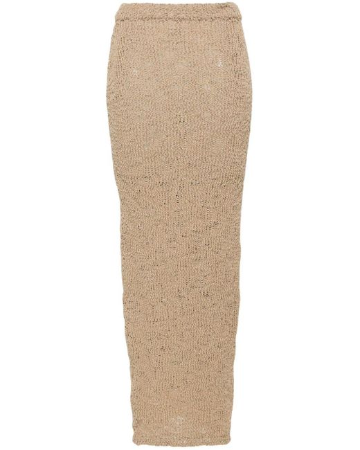 Alexandre Vauthier Natural Column Crocket Maxi Skirt