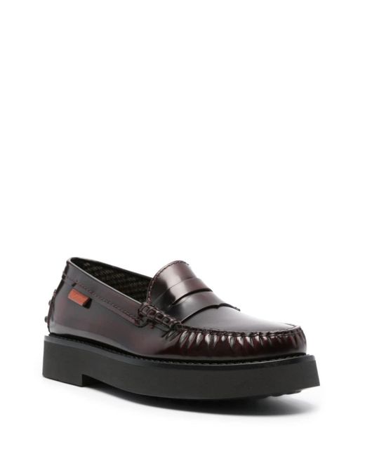 Tod's Black Leather Penny Loafers