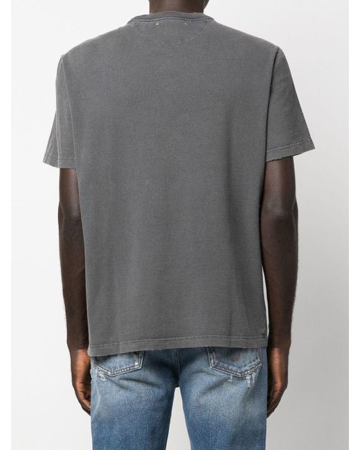 T-shirt da uomo di colore dusty olive dal trattamento distressed di Golden Goose Deluxe Brand in Gray da Uomo