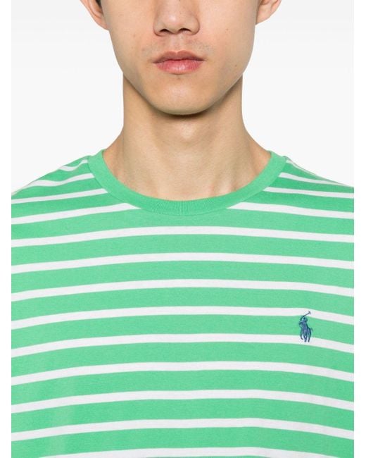 Maglietta a righe classic-fit di Polo Ralph Lauren in Green da Uomo