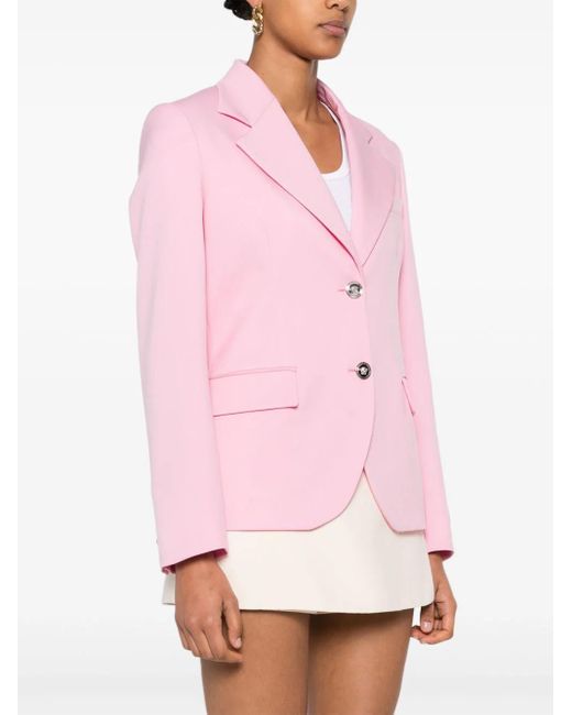 Versace Pink Single-breasted Virgin Wool Blazer