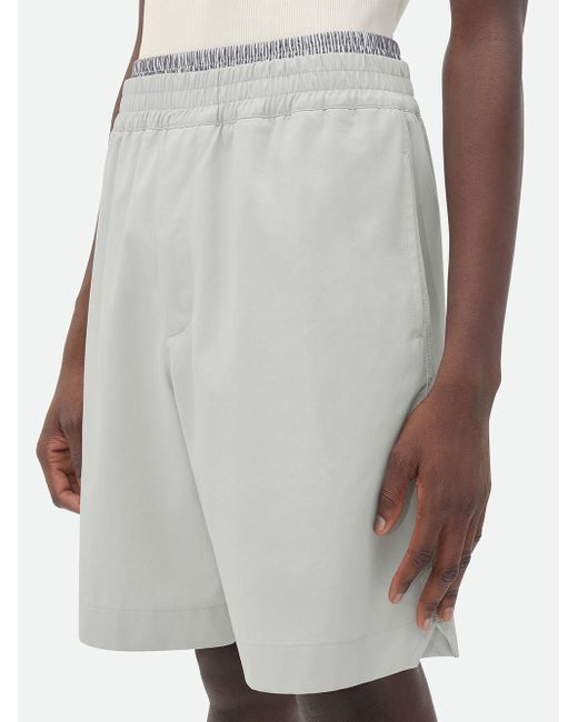 Bottega Veneta White Light Cotton Twill Shorts for men