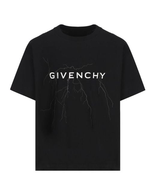 T-shirt con motivo riflettente di Givenchy in Black da Uomo