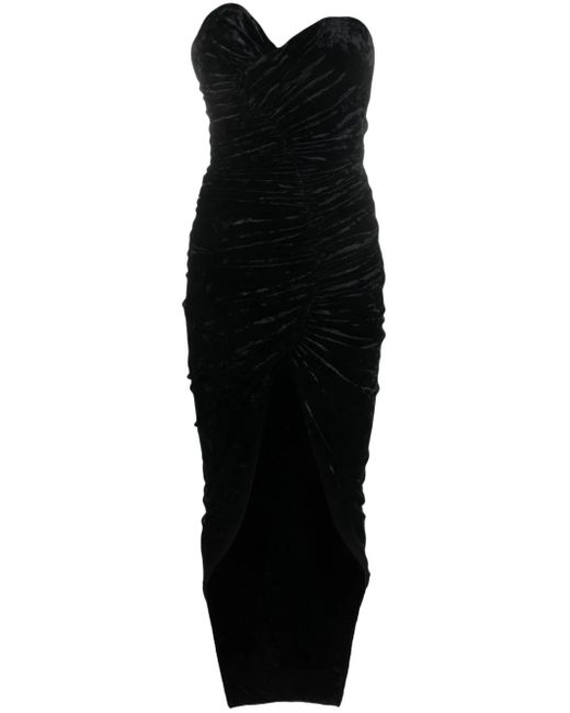 Alexandre vauthier black velvet dress sales