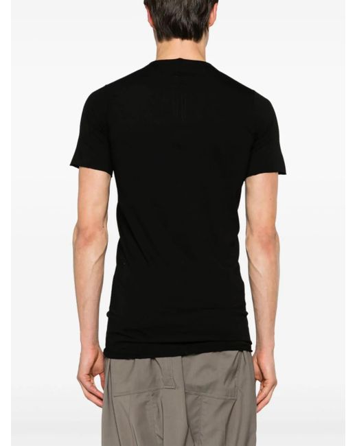 Rick Owens Black Basic Organic Cotton T-shirt for men