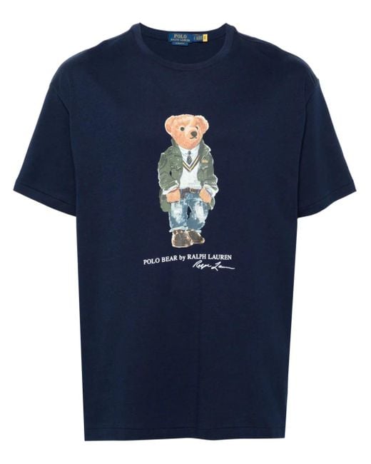 T-shirt Polo Bear di Polo Ralph Lauren in Blue da Uomo