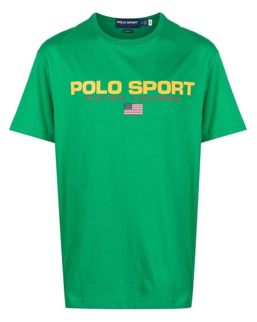 Polo Ralph Lauren Green Logo-print Cotton T-shirt for men
