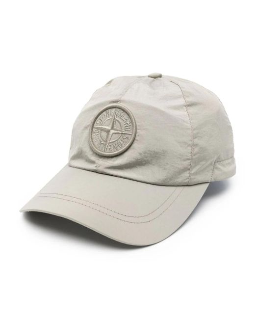 Stone Island Gray Compass-appliqué Baseball Cap for men