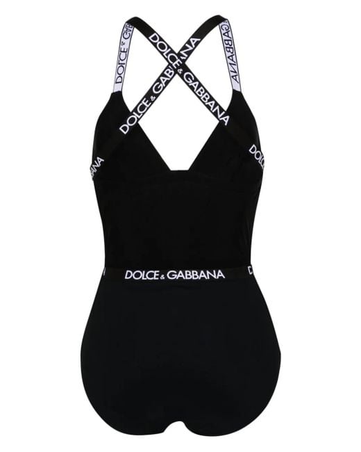 Costume intero con stampa di Dolce & Gabbana in Black