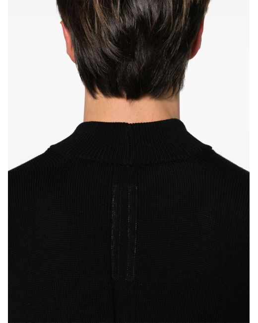 Rick Owens Black Combo Girocollo for men