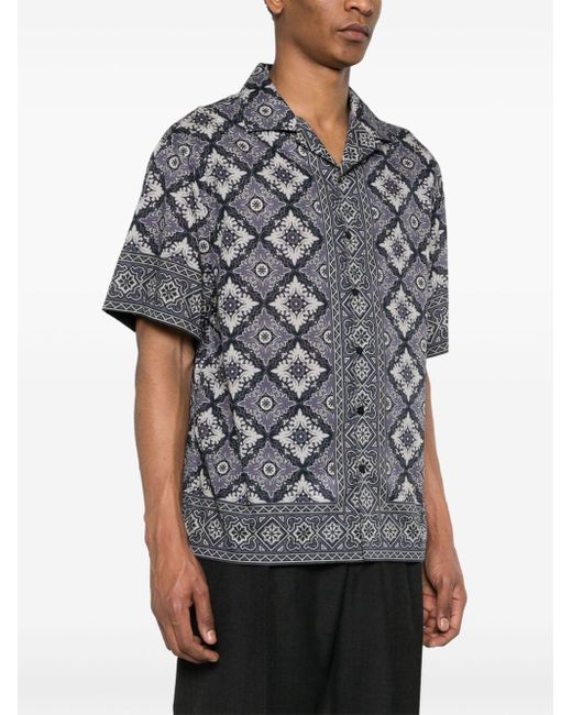 Etro Gray Shirt With Abstract Print for men