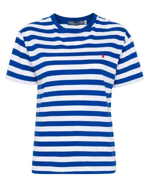 Polo Ralph Lauren Blue Striped Crewneck T-Shirt