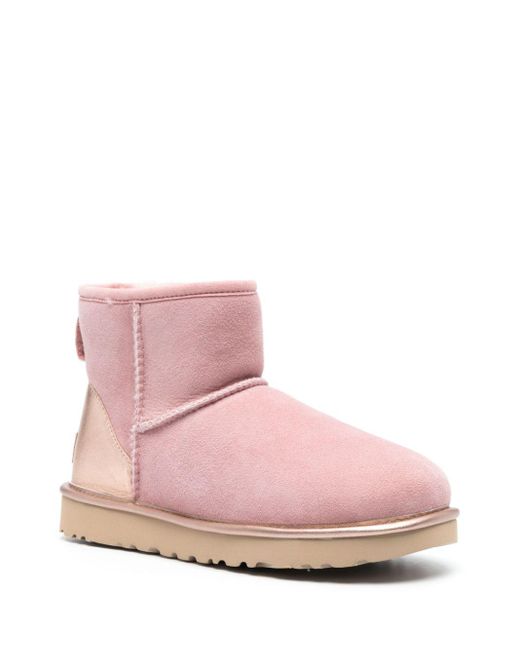 Ugg Pink Classic Mini Suede Ankle Boots
