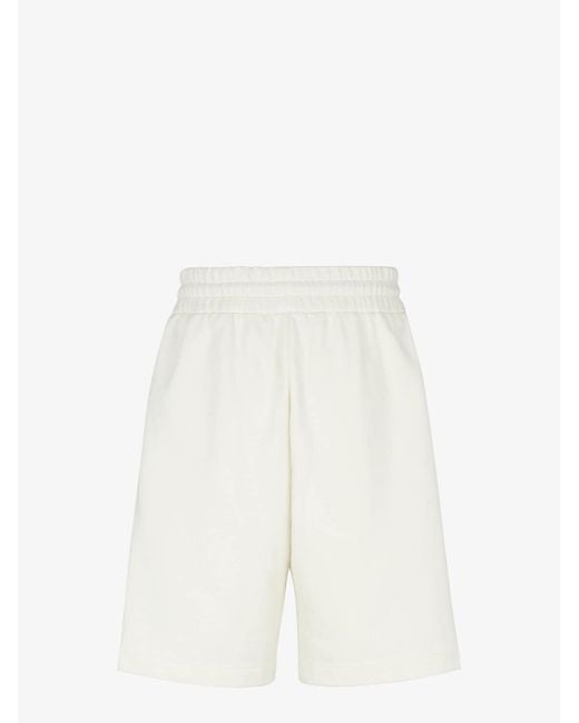 Pantaloni corti in cotone bianco di Fendi in White da Uomo