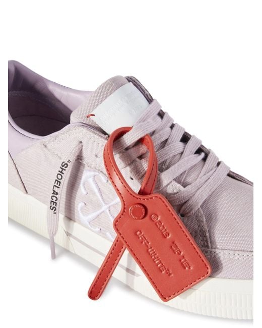 Off-White c/o Virgil Abloh Pink New Low Vulcanized Canvas Sneakers