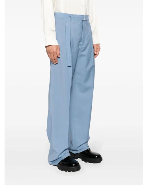 Lanvin Blue Tailored Design Trousers for men