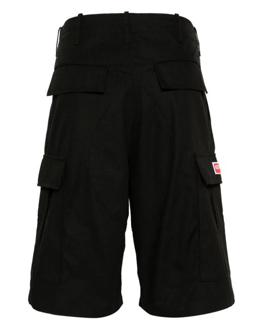 KENZO Black Bermuda Shorts With Pockets for men