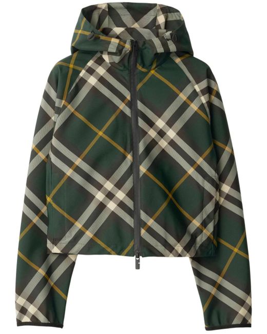 Burberry Multicolor Cropped Check Lightweight Jacket