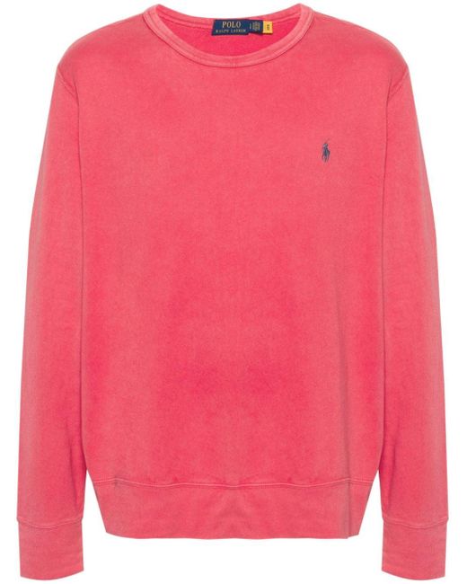 Polo Ralph Lauren Pink Polo Pony-embroidered Sweatshirt for men