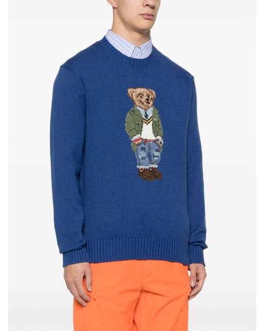 Maglione Polo Bear di Polo Ralph Lauren in Blue da Uomo