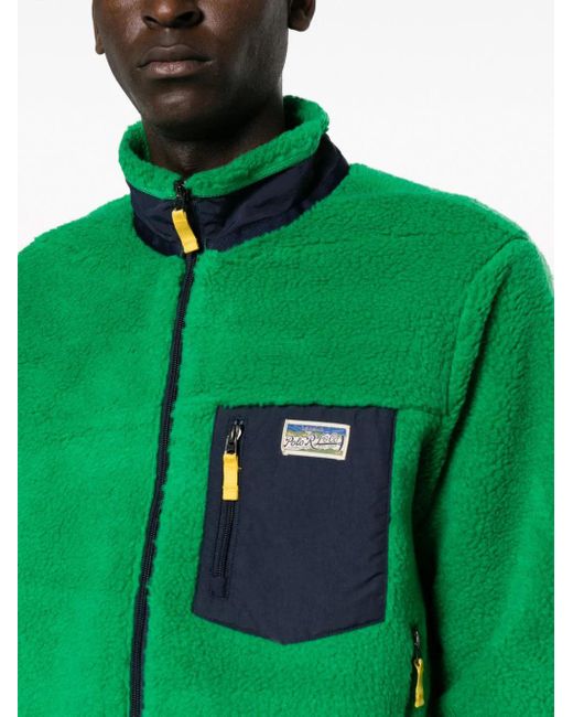Polo Ralph Lauren Green Logo-patch Fleece Jacket for men