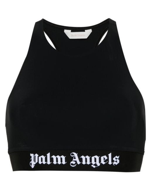 Palm Angels Black Logo Sport Top